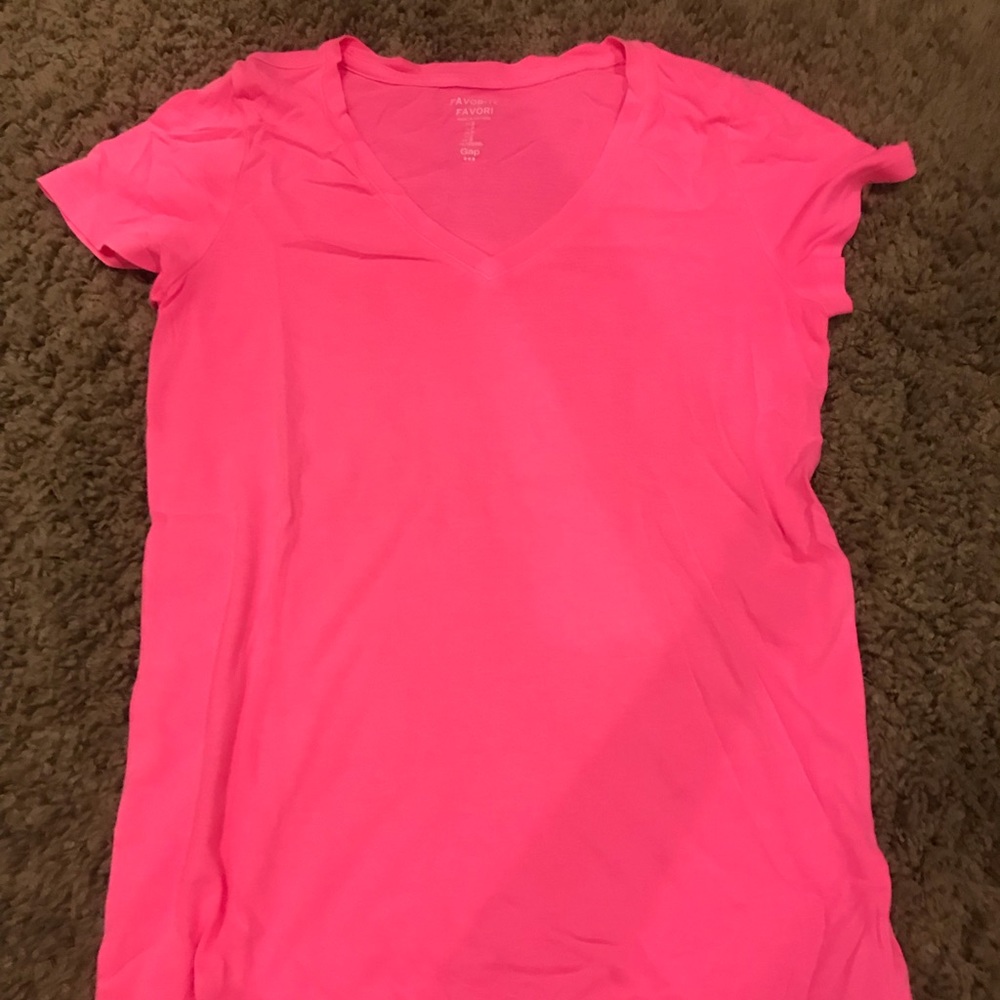 Neon pink v neck